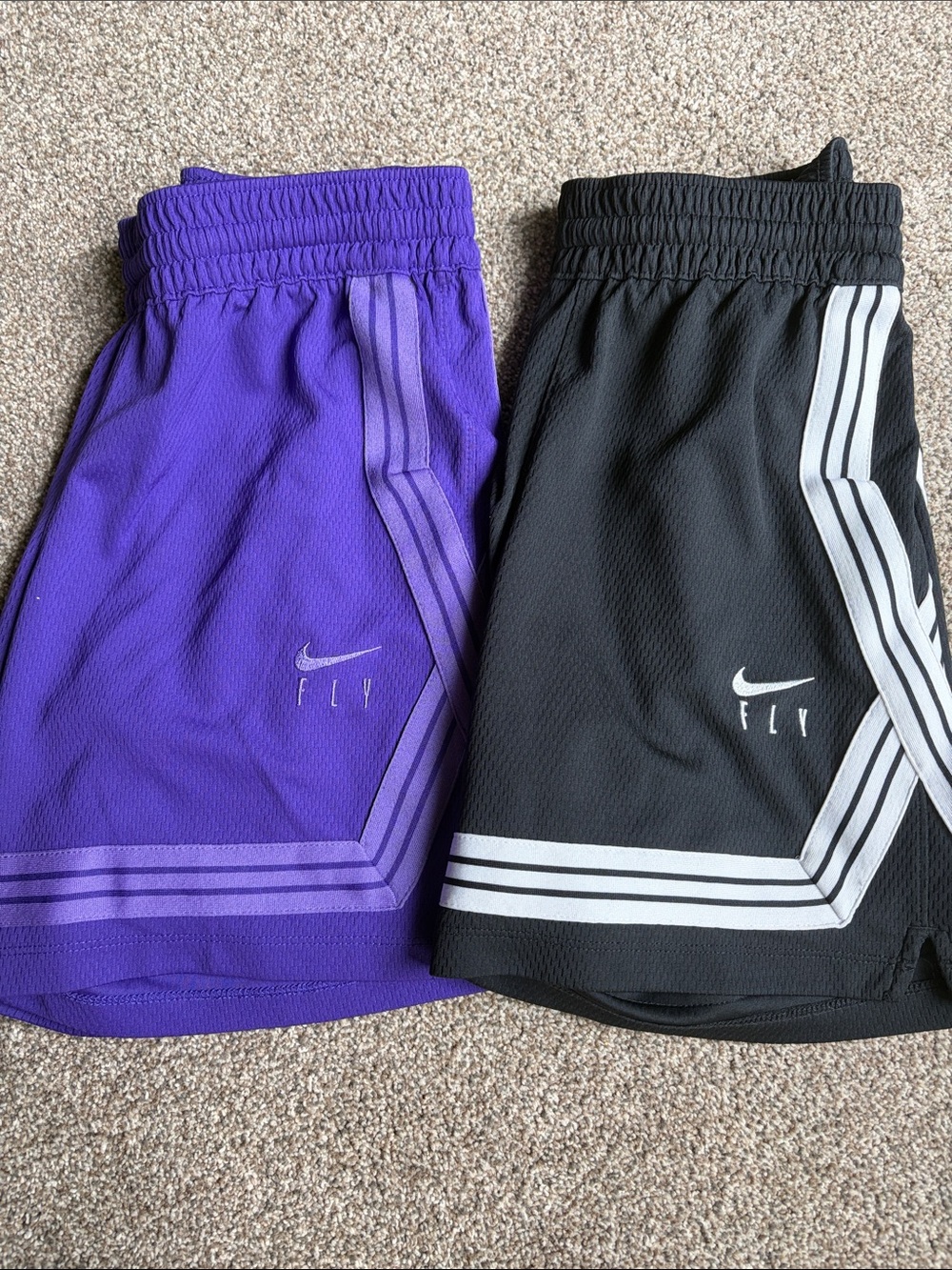 Nike Kids Purple and Black basketball Shorts